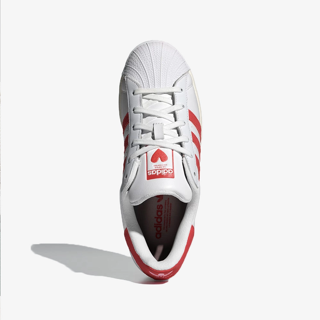 Adidas Originals | SUPERSTAR  { CLOUD WHITE/BRIGHT RED/WONDER CLAY