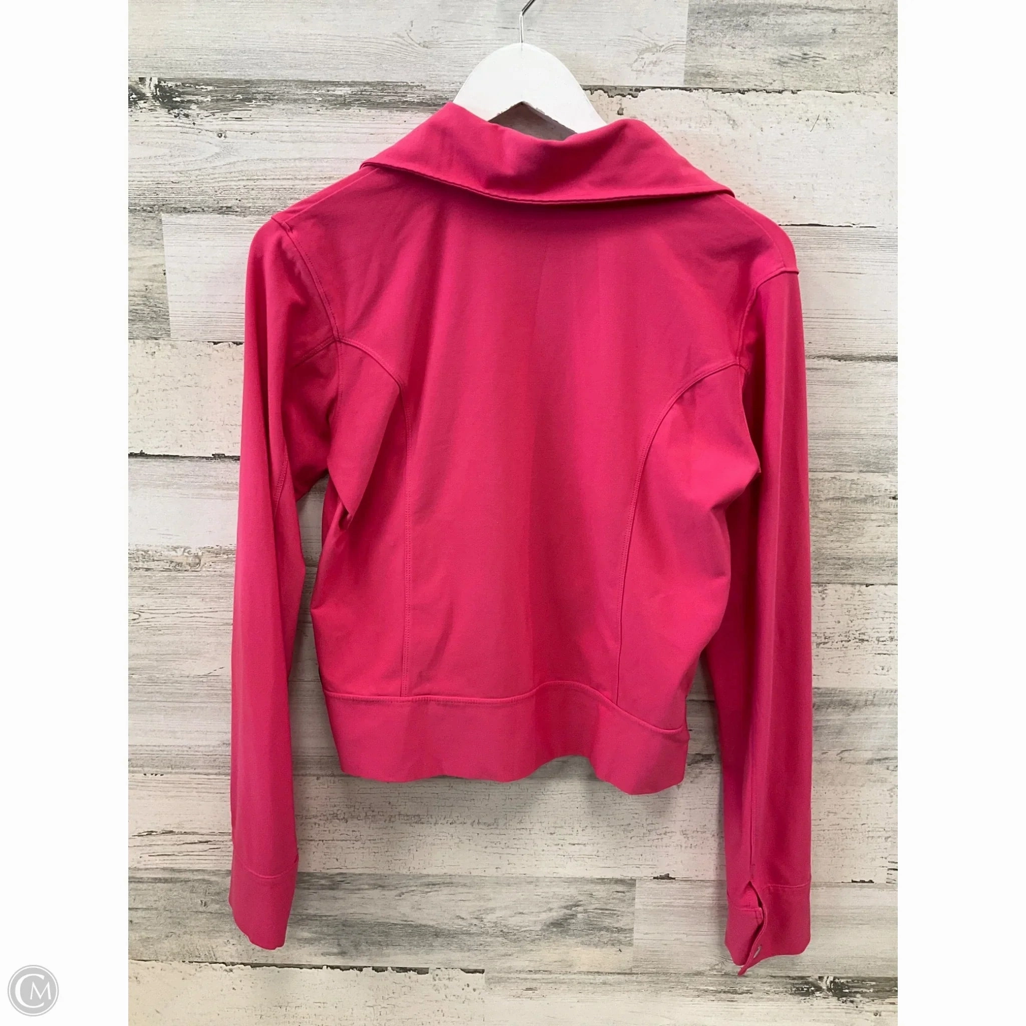Athletic Jacket By Nike In Pink, Size: M