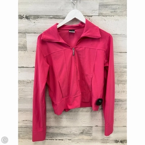 Athletic Jacket By Nike In Pink, Size: M