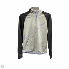 Athletic Sweatshirt Hoodie By Nike Apparel In Grey & Purple, Size: S