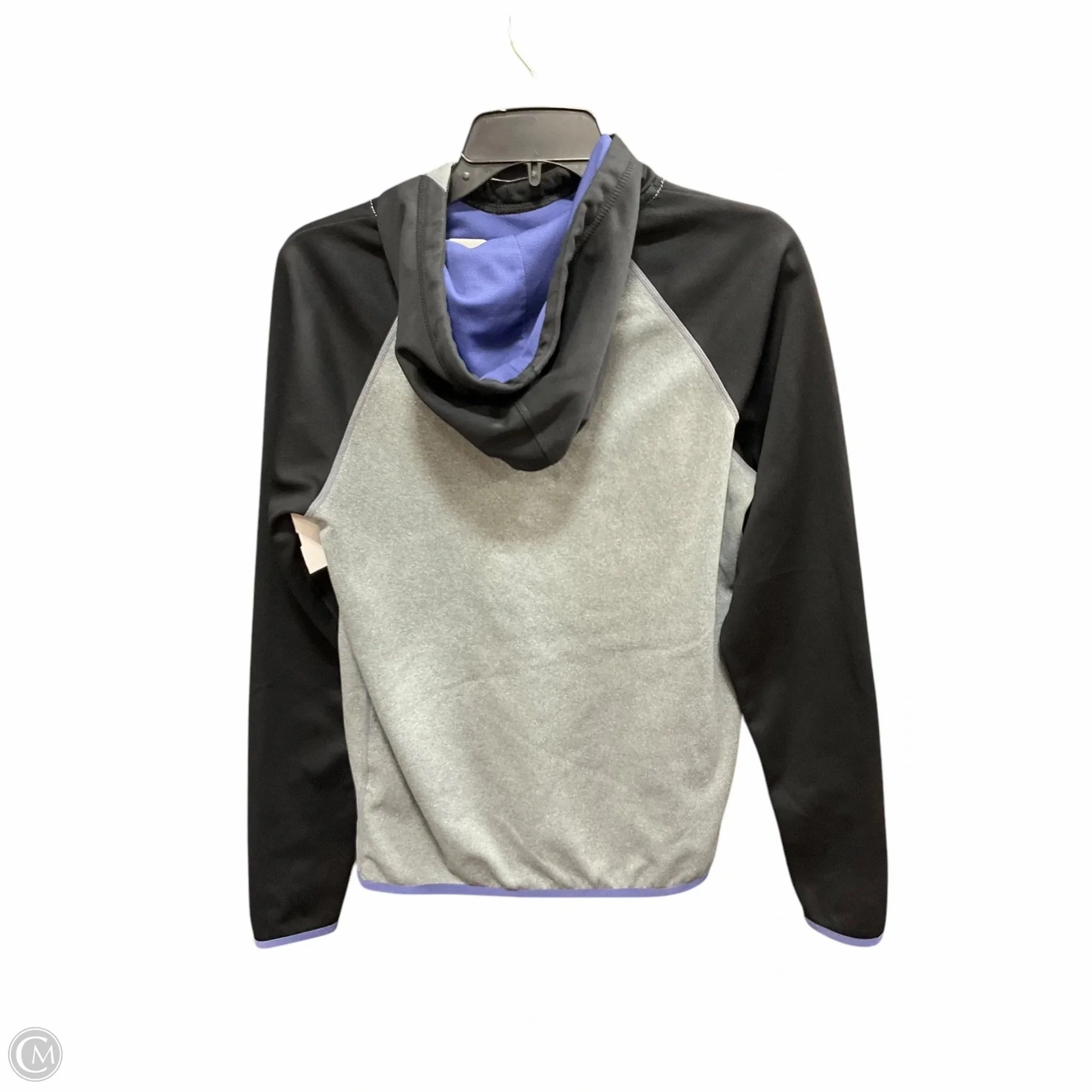 Athletic Sweatshirt Hoodie By Nike Apparel In Grey & Purple, Size: S