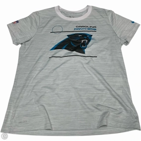 Athletic Top Short Sleeve By Nike In Grey, Size: L