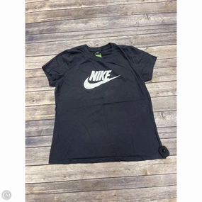 Athletic Top Short Sleeve By Nike In Grey, Size: M