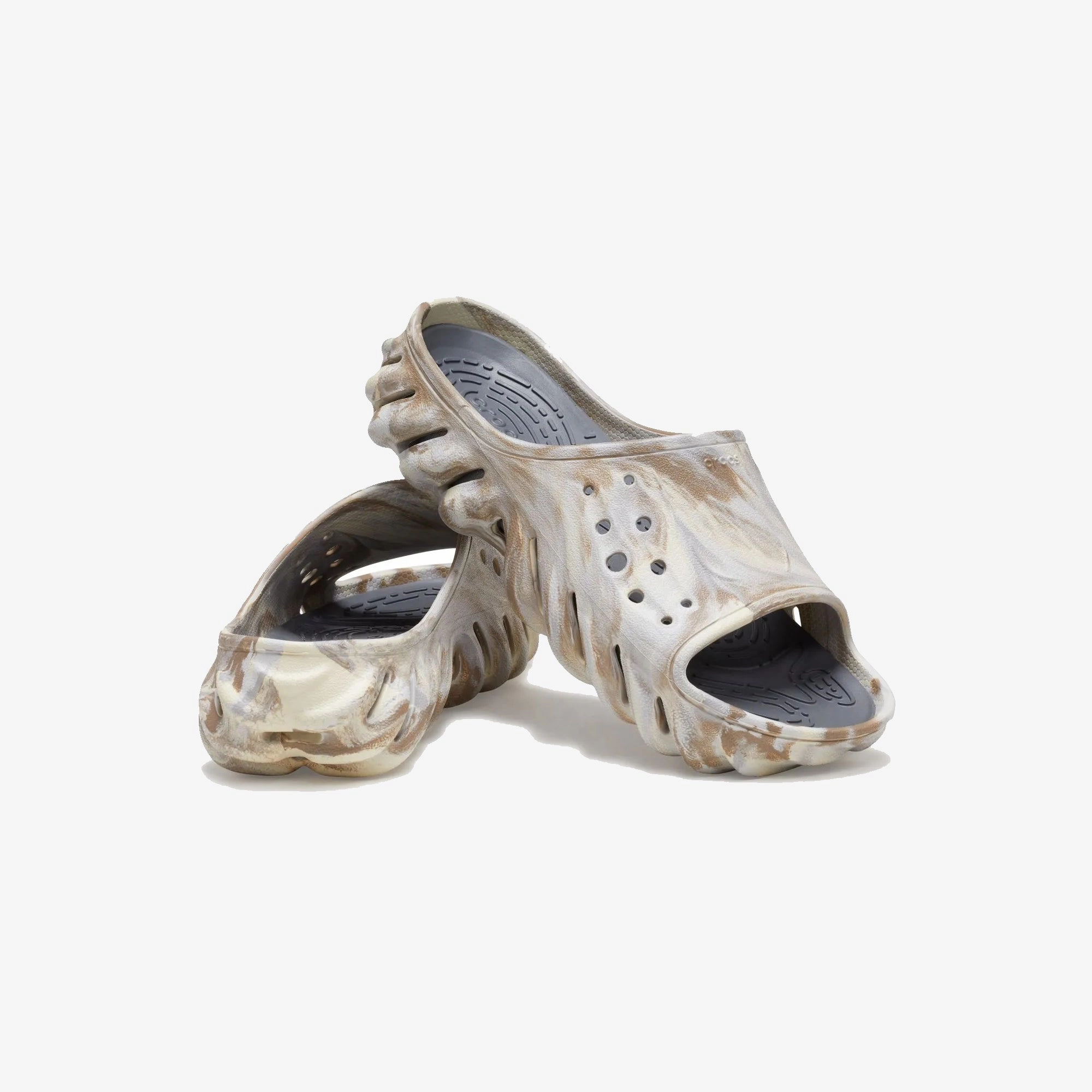 Crocs | ECHO MARBLED CLOG  { BONE/MULTI