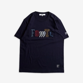 FDMTL | PATCHWORK LOGO TEE  { NAVY