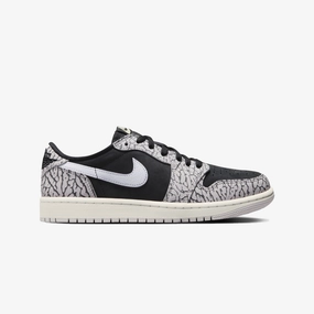 Jordan | AIR JORDAN 1 LOW OG  { BLACK/MUSLIN-TECH GREY-WHITE