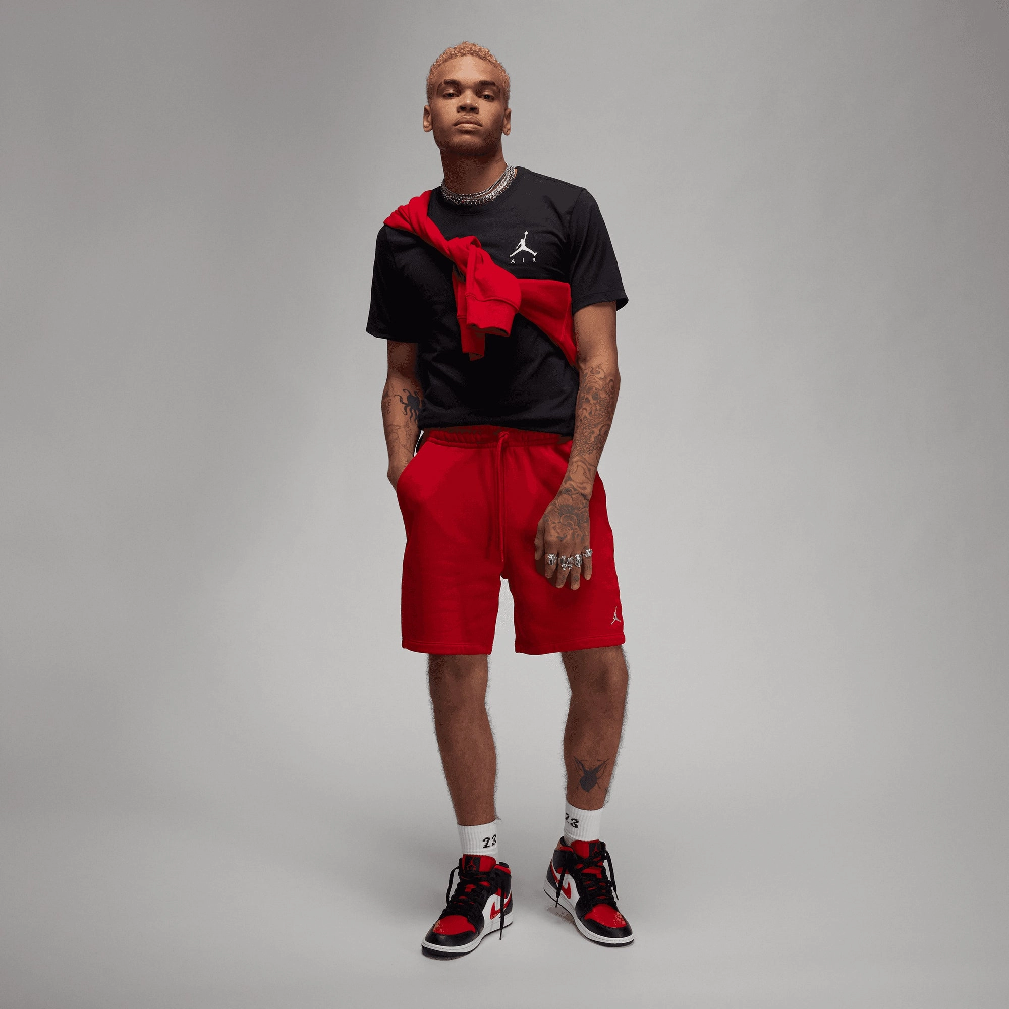 JORDAN | JUMPMAN AIR { BLACK/WHITE