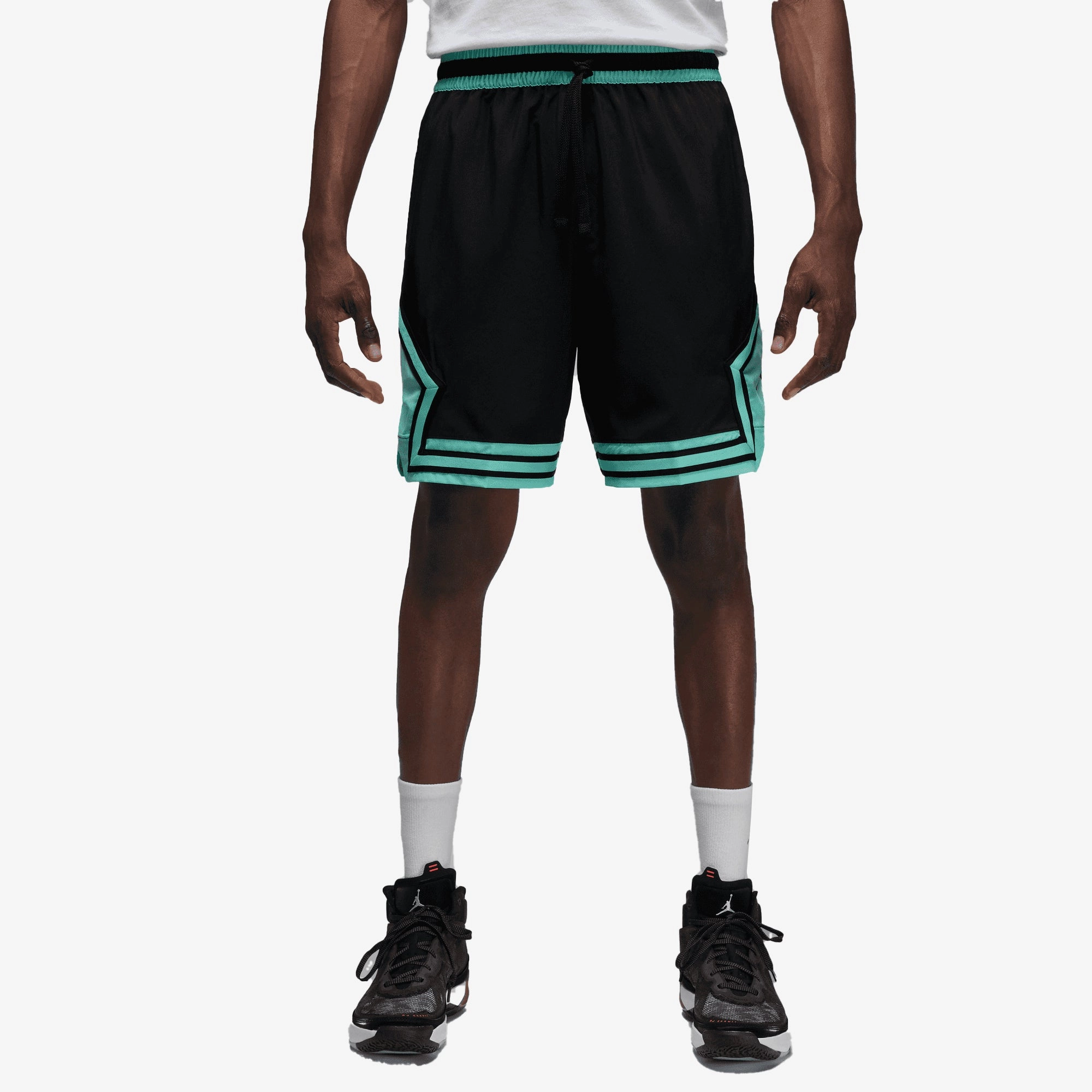 Jordan | WOVEN DIAMOND SHORTS  { BLACK/TROPICAL TWIST/BLACK