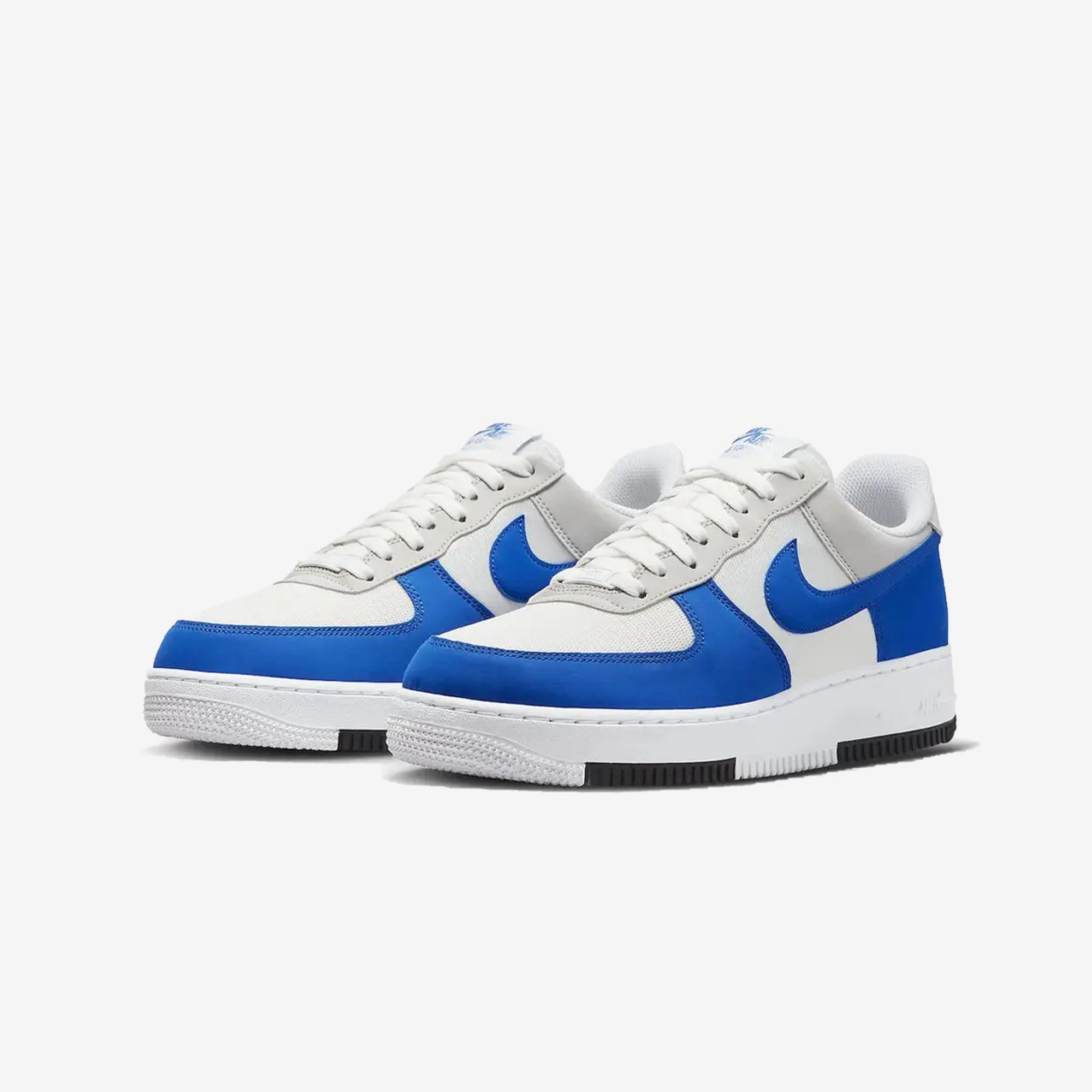 Nike | AIR FORCE 1 '07 LV8 { SUMMIT WHITE/GAME ROYAL-NEUTRAL GREY