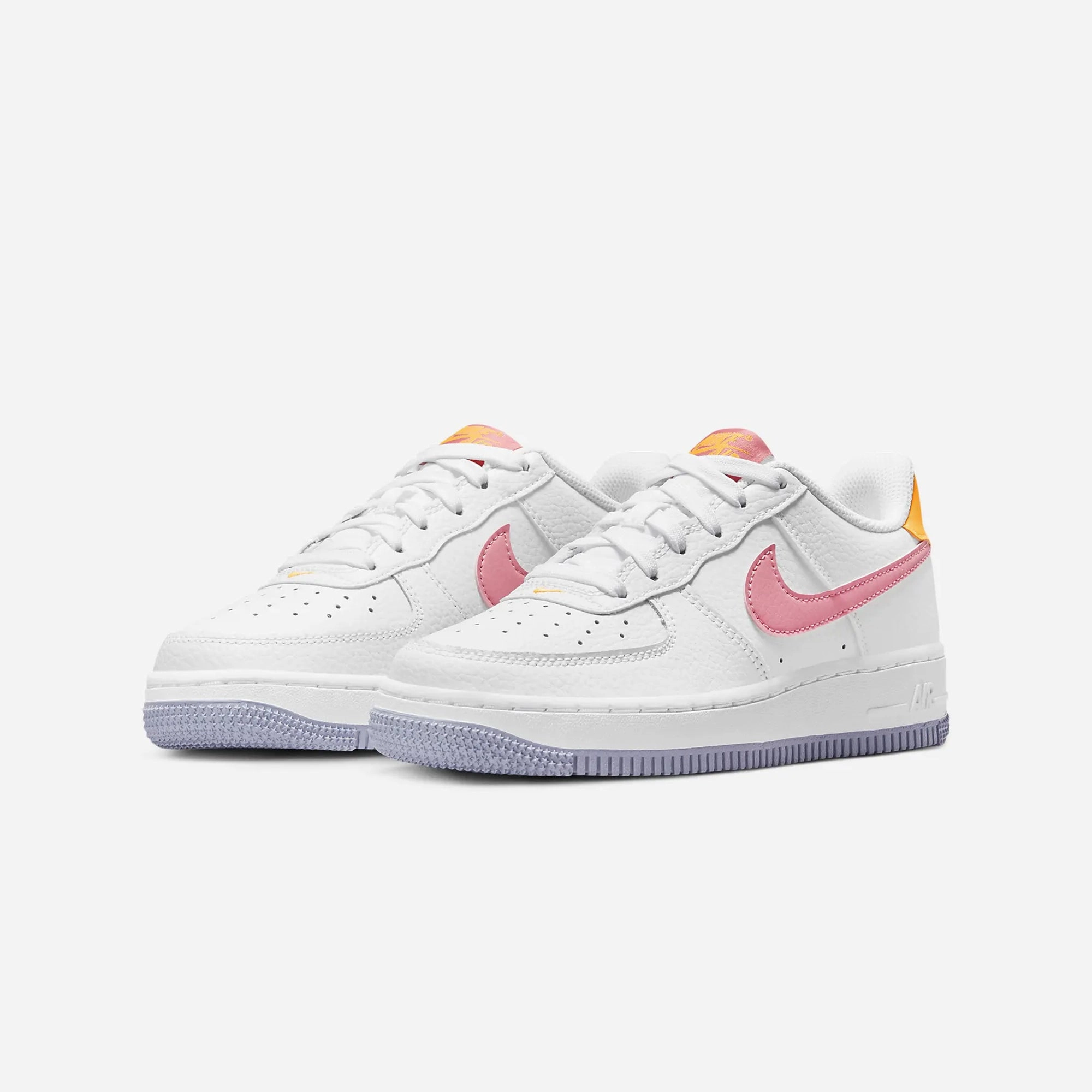 Nike | AIR FORCE 1  { WHITE/CORAL CHALK-LASER ORANGE