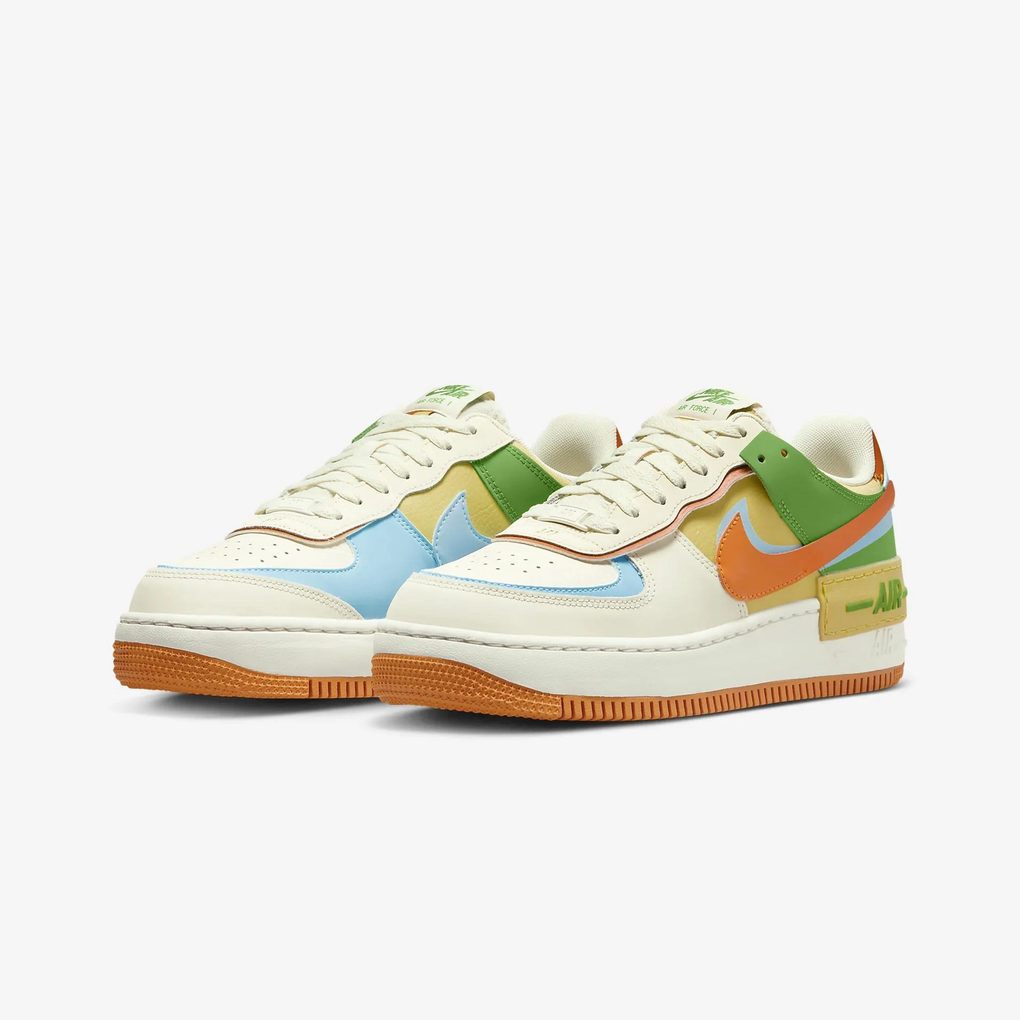 Nike | AIR FORCE 1 SHADOW  { COCONUT MILK/MONARCH-AQUARIUS BLUE
