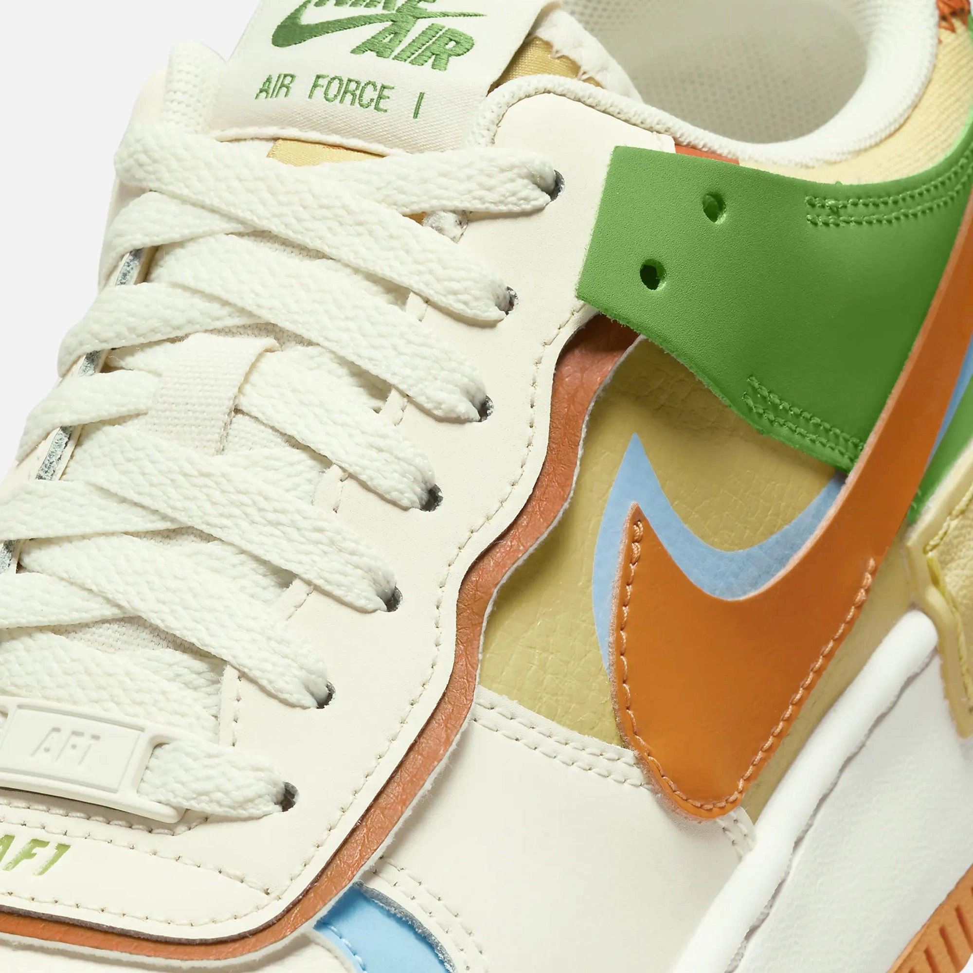 Nike | AIR FORCE 1 SHADOW  { COCONUT MILK/MONARCH-AQUARIUS BLUE