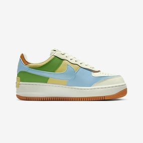 Nike | AIR FORCE 1 SHADOW  { COCONUT MILK/MONARCH-AQUARIUS BLUE