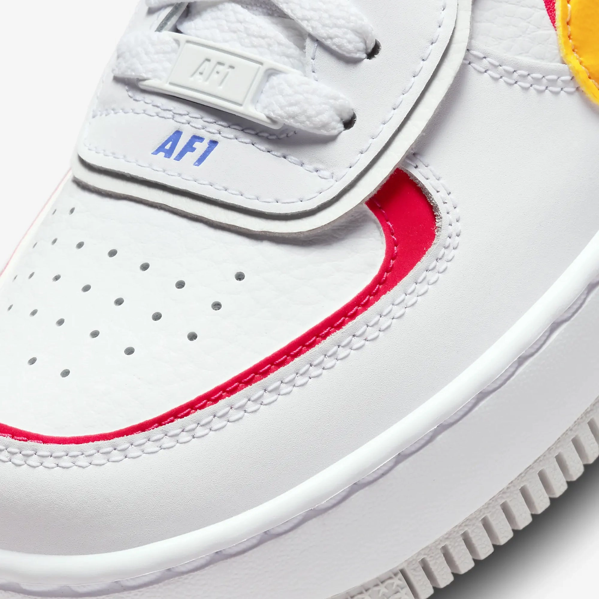 Nike | AIR FORCE 1 SHADOW  { WHITE/SUNDIAL-SIREN RED-PHOTON DUST
