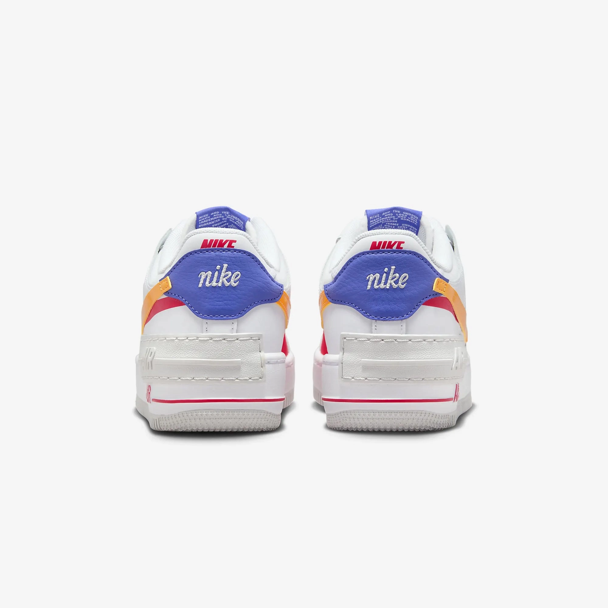 Nike | AIR FORCE 1 SHADOW  { WHITE/SUNDIAL-SIREN RED-PHOTON DUST