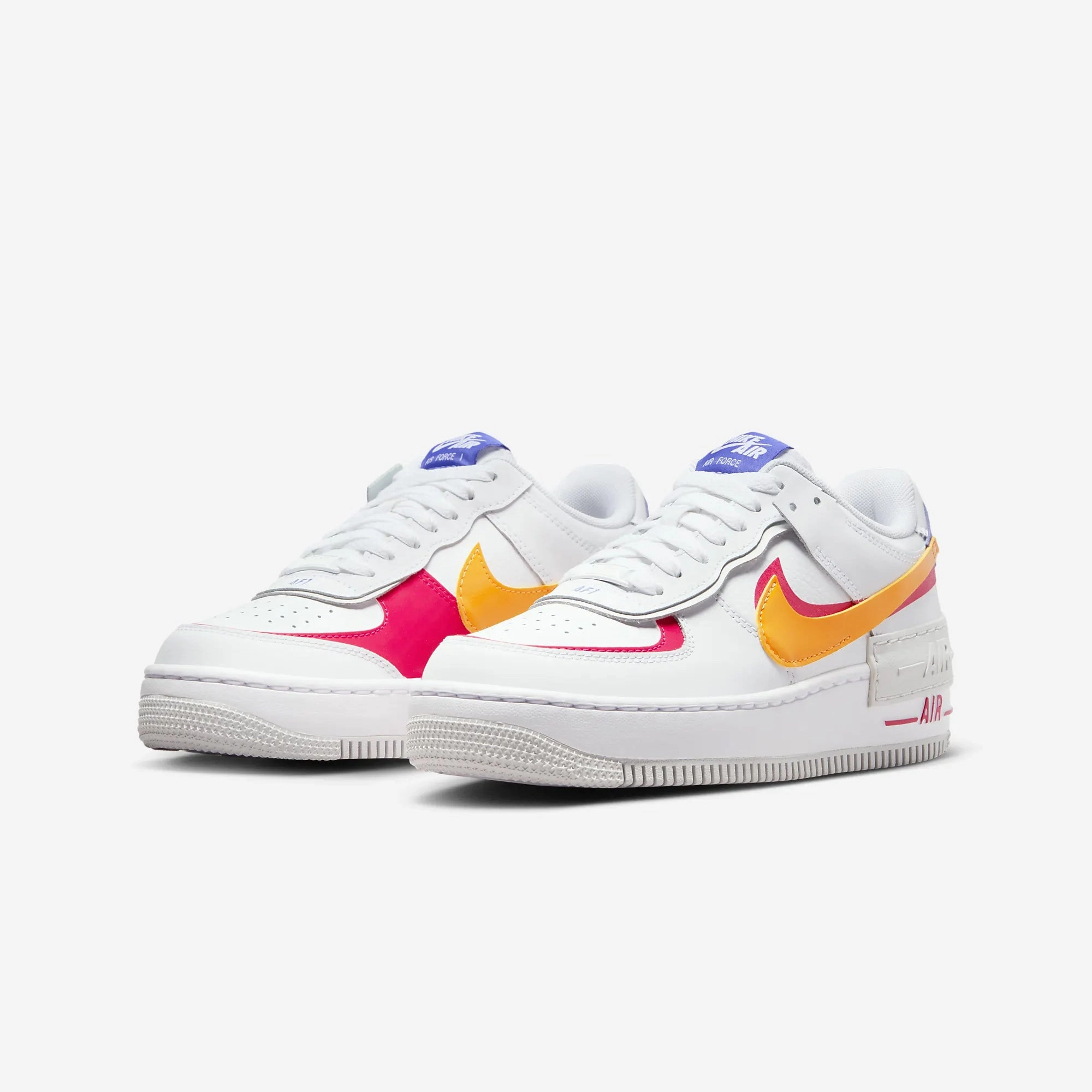 Nike | AIR FORCE 1 SHADOW  { WHITE/SUNDIAL-SIREN RED-PHOTON DUST