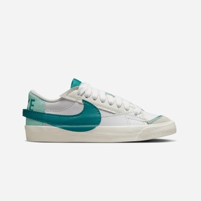 Nike | BLAZER LOW '77 JUMBO { SUMMIT WHITE/GEODE TEAL-SEA GLASS