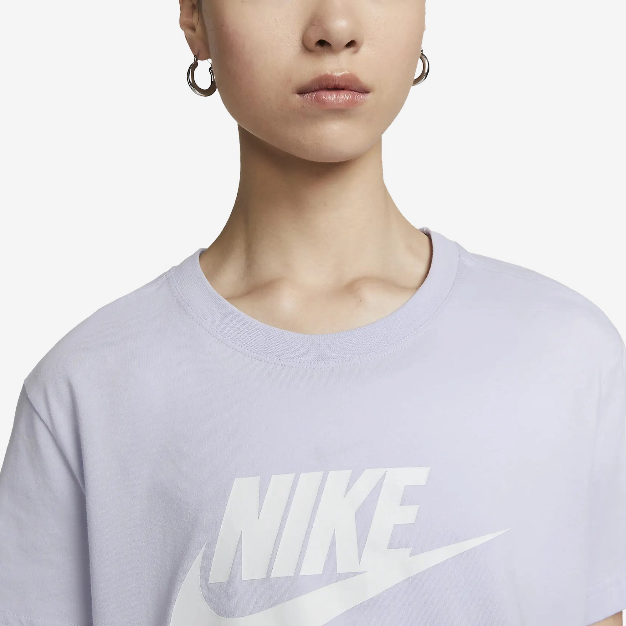 Nike | CROPPED  { OXYGEN PURPLE/WHITE