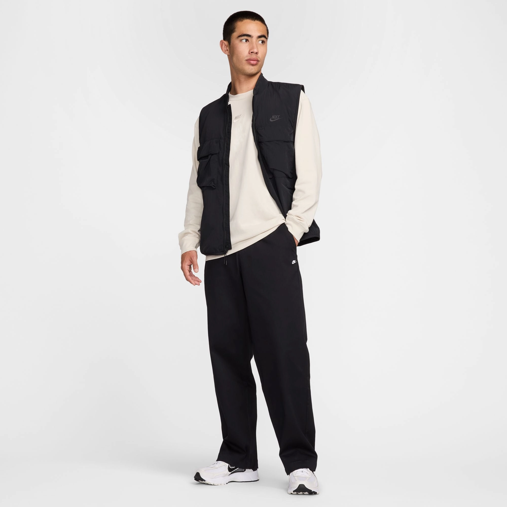 NIKE | LIFE EI CHINO PANTS { BLACK/WHITE