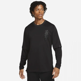 Nike | M J ZION LS SHOOTING SHIRT  { BLACK/GREY