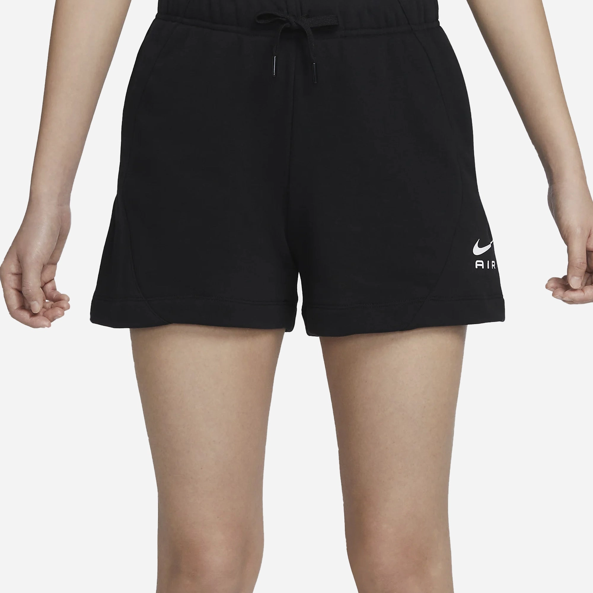 Nike | MID RISE FLEECE SHORTS  { BLACK