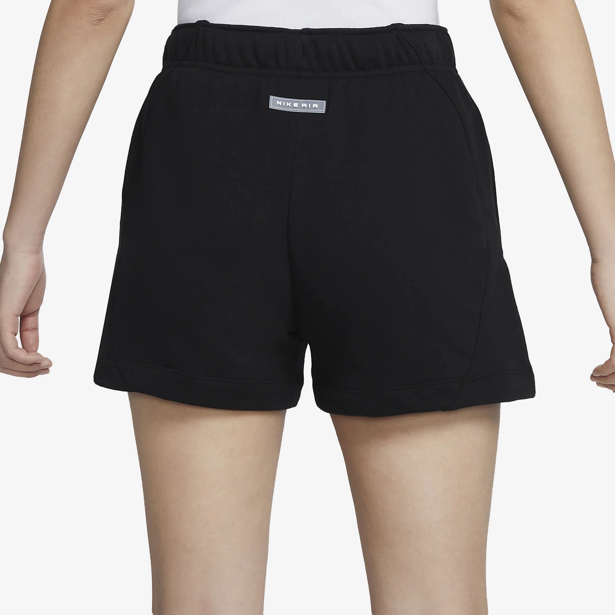 Nike | MID RISE FLEECE SHORTS  { BLACK