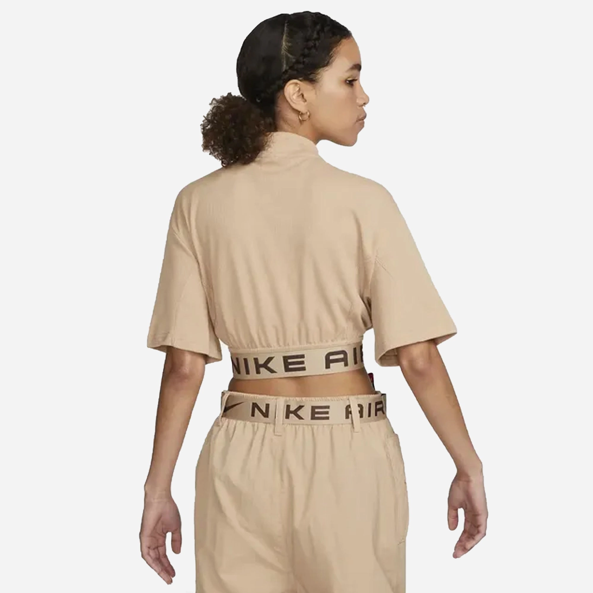 Nike | SHORT-SLEEVE CROPPED TOP  { HEMP/BAROQUE BROWN