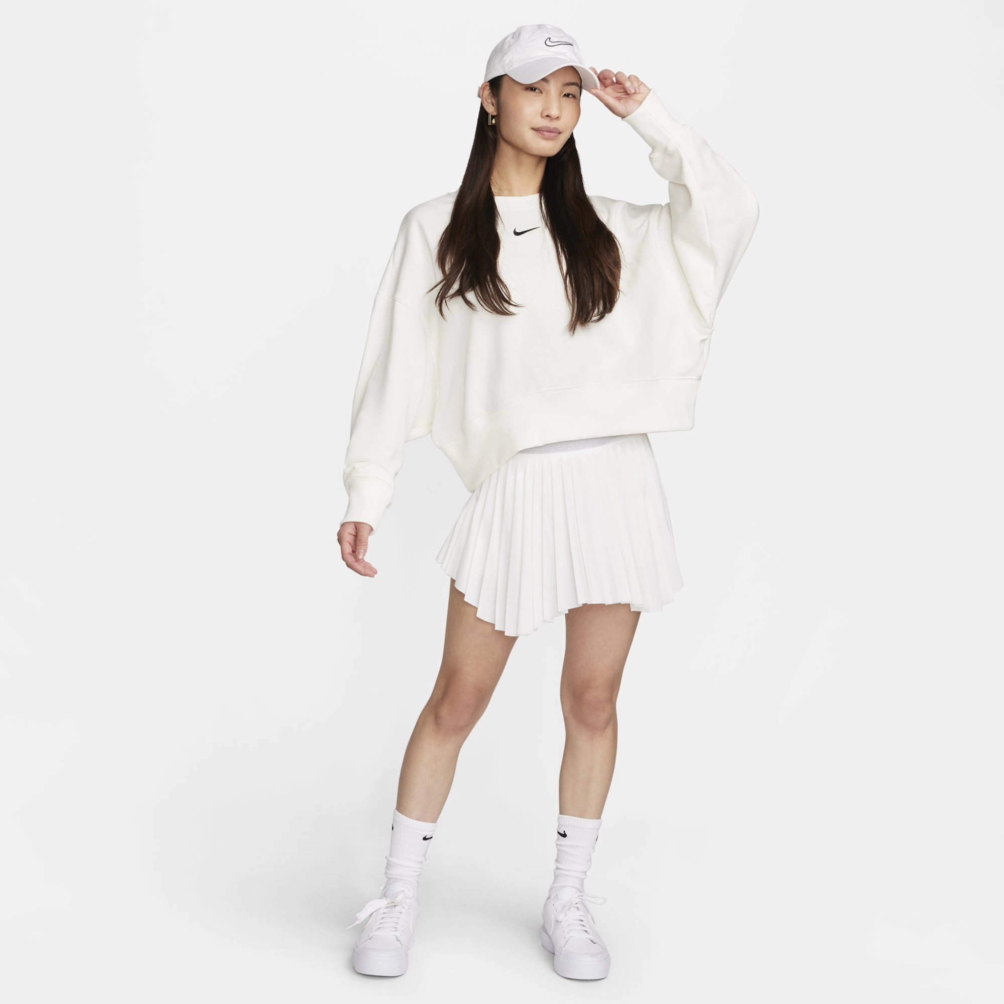 Nike | SPORTSWEAR PHOENIX FLEECE  { SAIL/BLACK