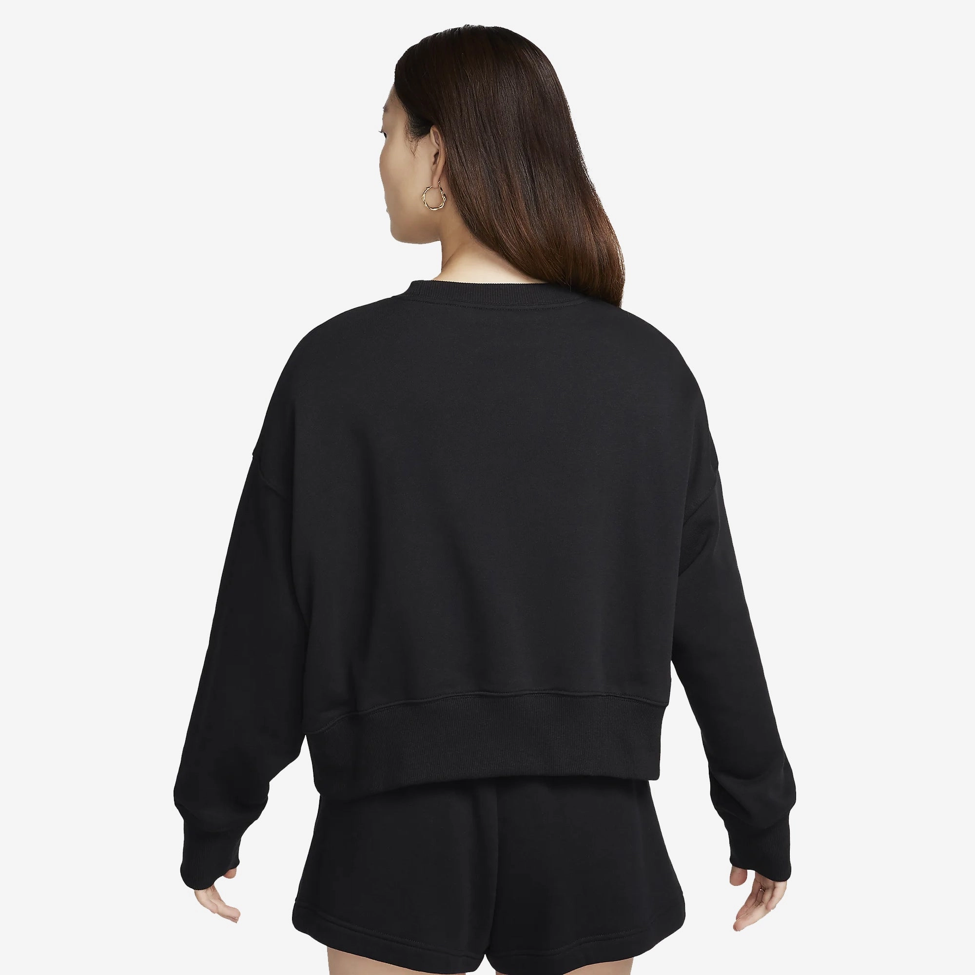 Nike | SPORTSWEAR PHOENIX FLEECE CREW-NECK TERRY  { BLACK/SAIL