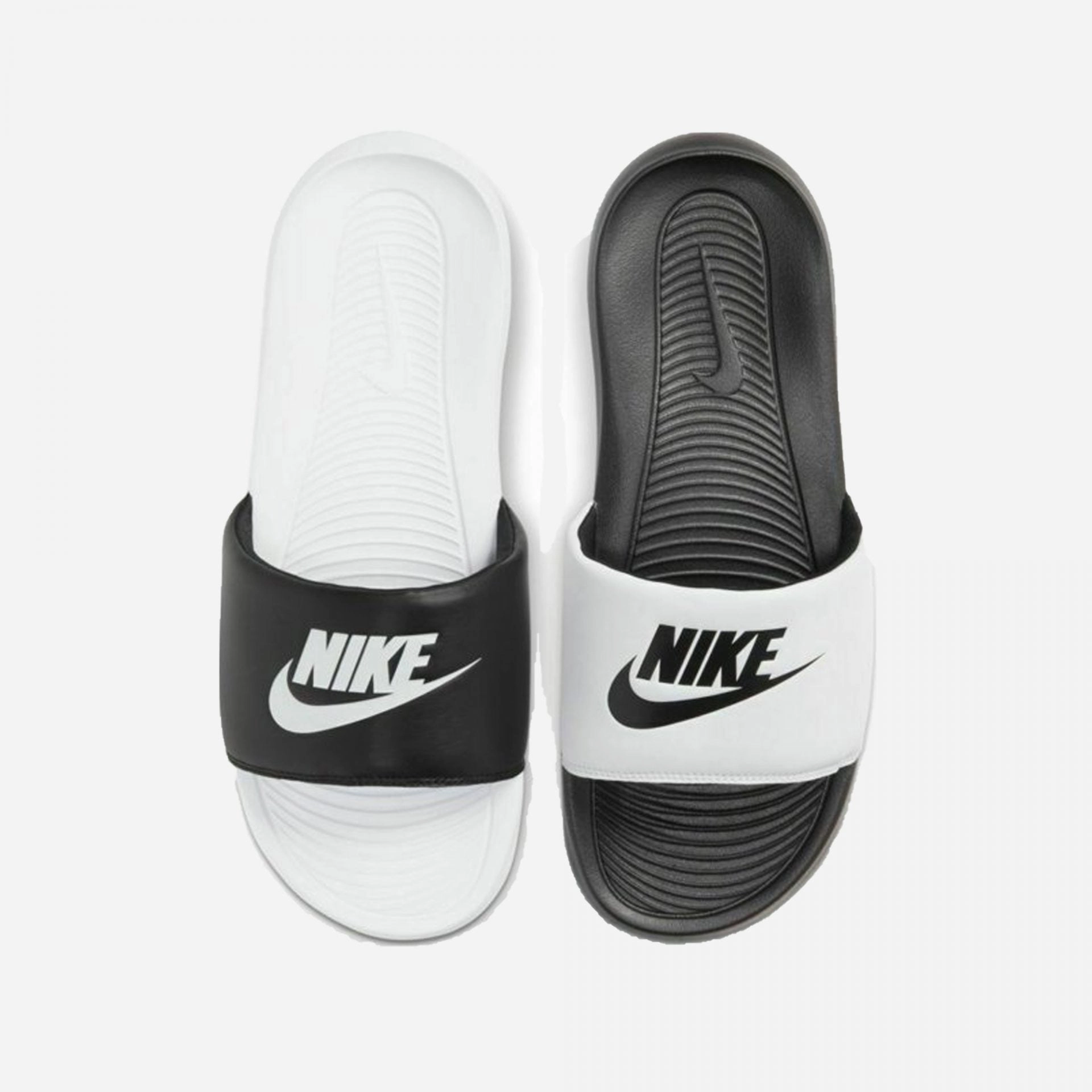 Nike | VICTORI ONE MIX SLIDE  { BLACK/WHITE