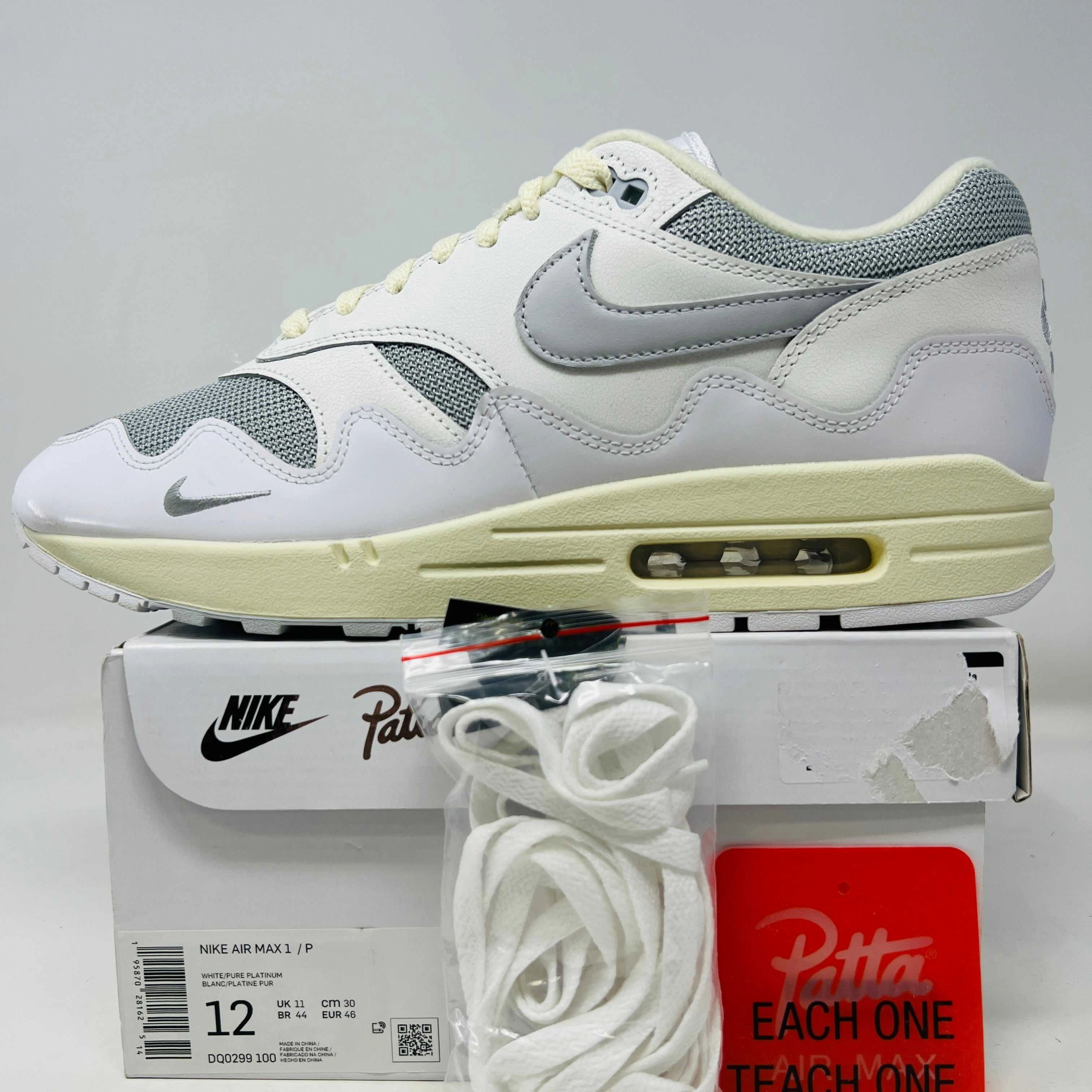 Nike Air Max 1 Patta Waves White