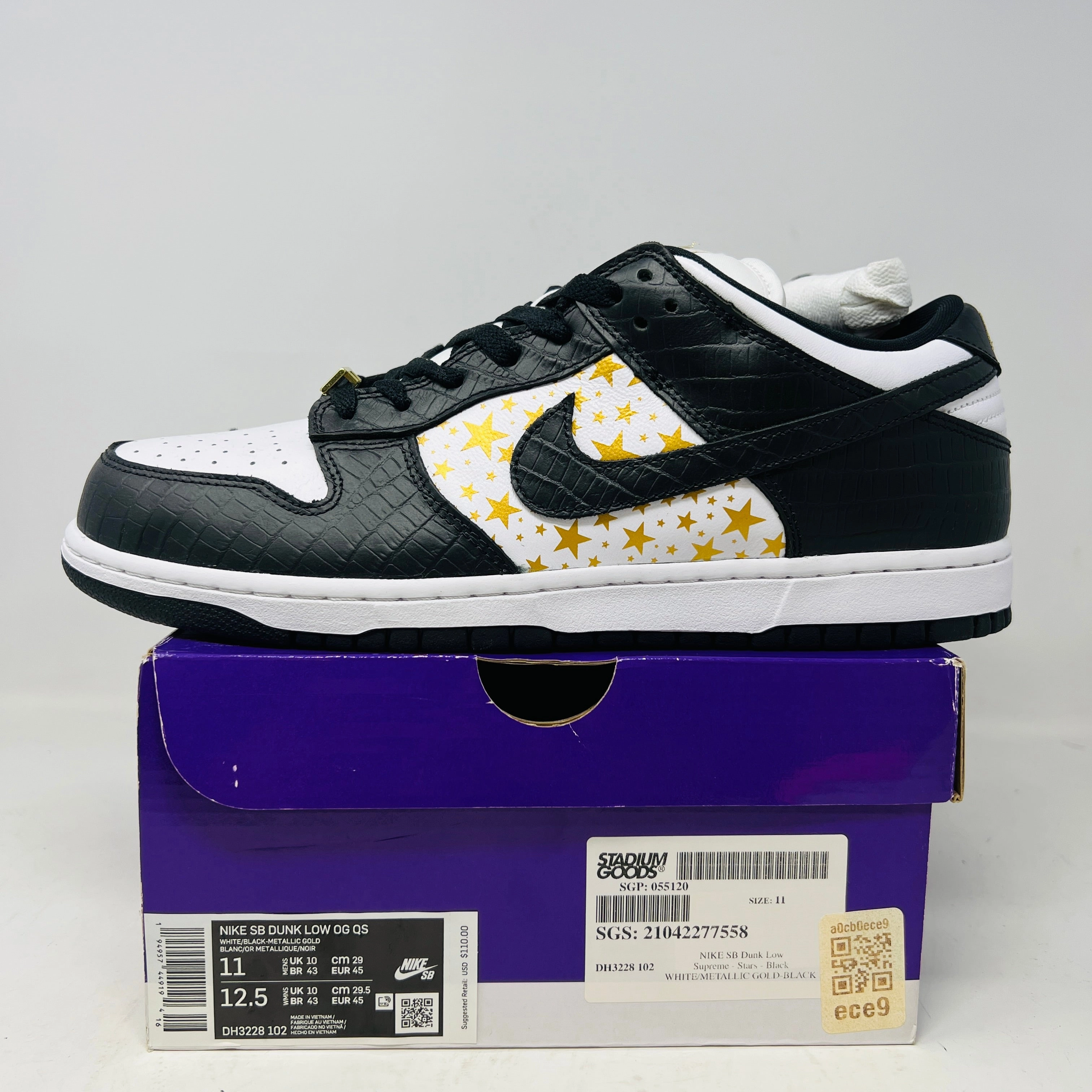 Nike SB Dunk Low Supreme Stars Black (2021)
