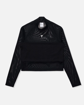NIKE WMNS KOBE LS CROP TOP - BLACK