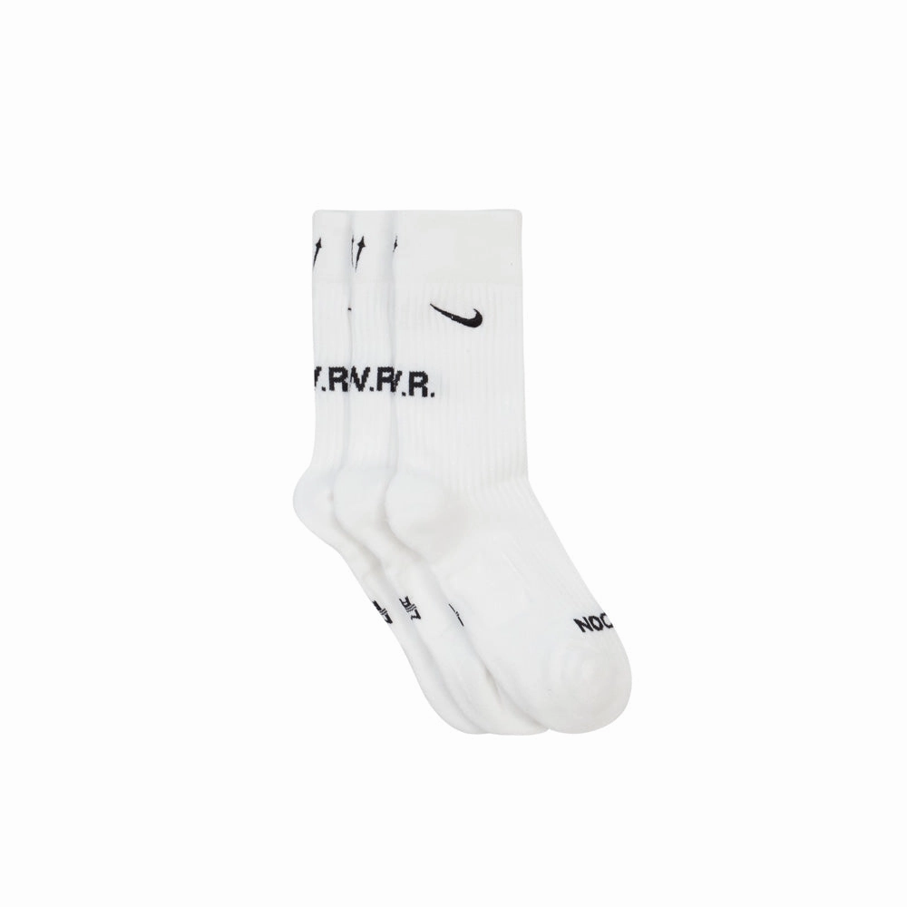 NIKE X DRAKE NOCTA SOCKS WHITE 3PACK (NEW) - -