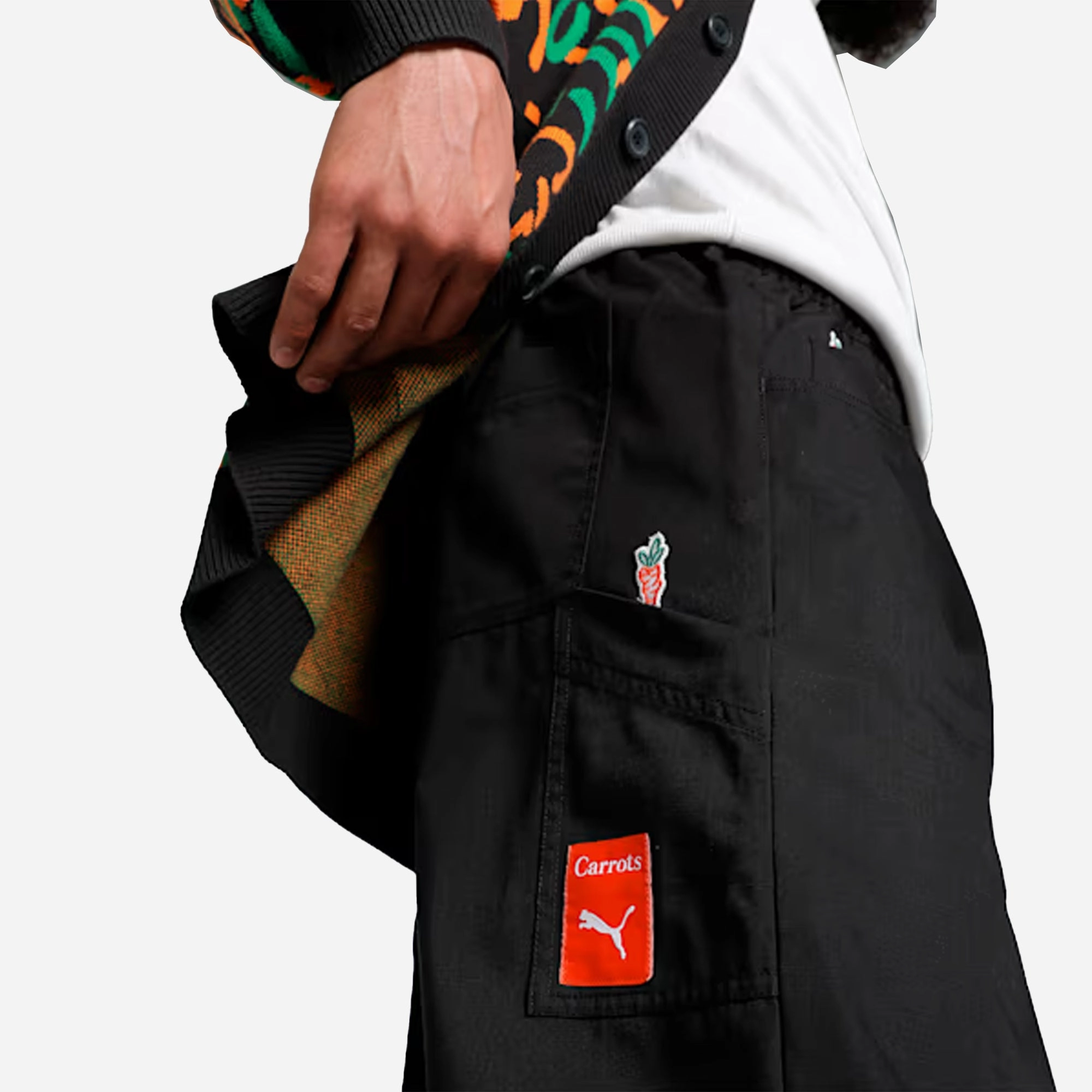 PUMA | x CARROTS RELAXED FIT CARGO PANTS { BLACK