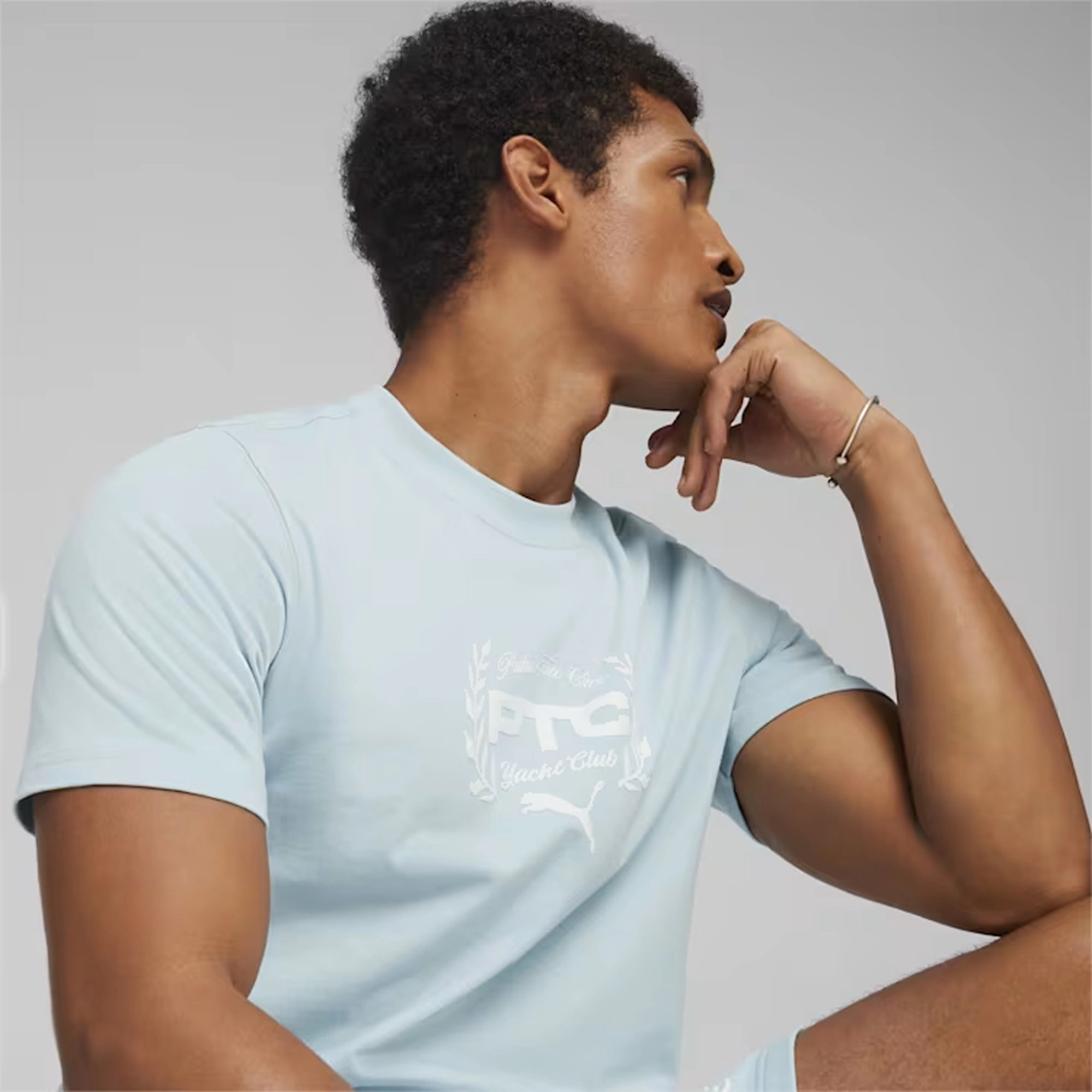 Puma | X PALM TREE CREW GRAPHIC T-SHIRT  { BLUE