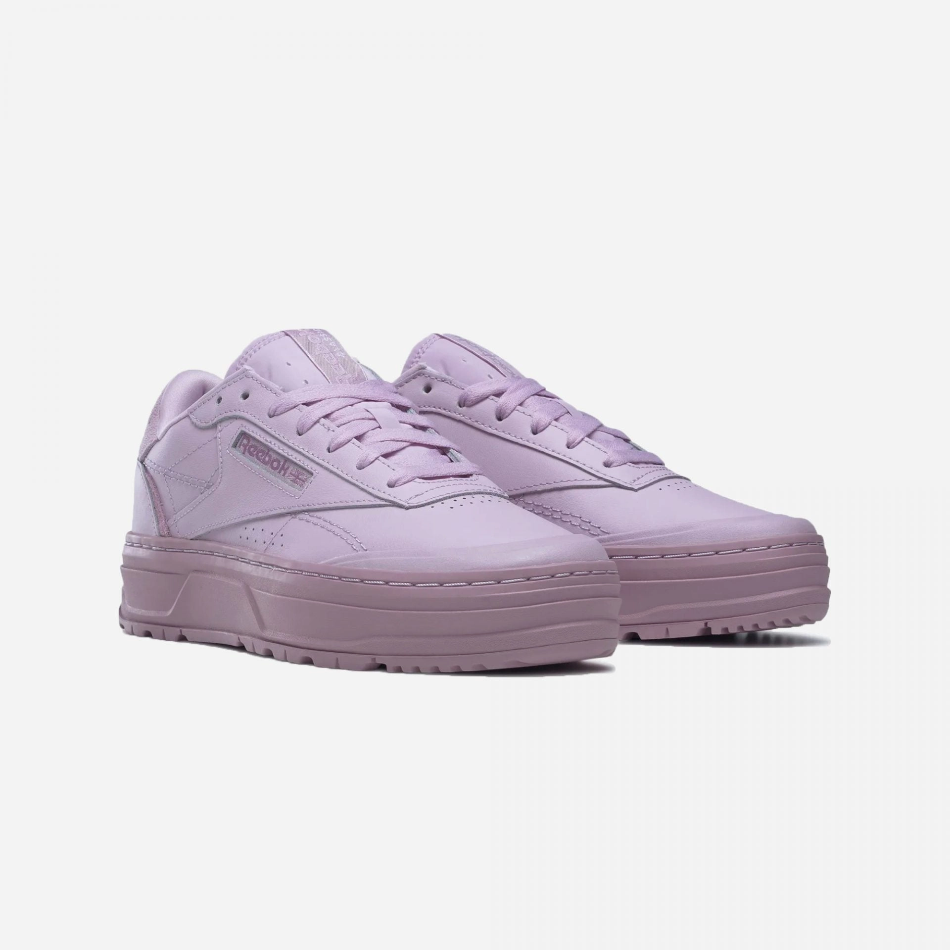 Reebok | CLUB C DOUBLE GEO  { SHELL PURPLE / INFUSED LILAC