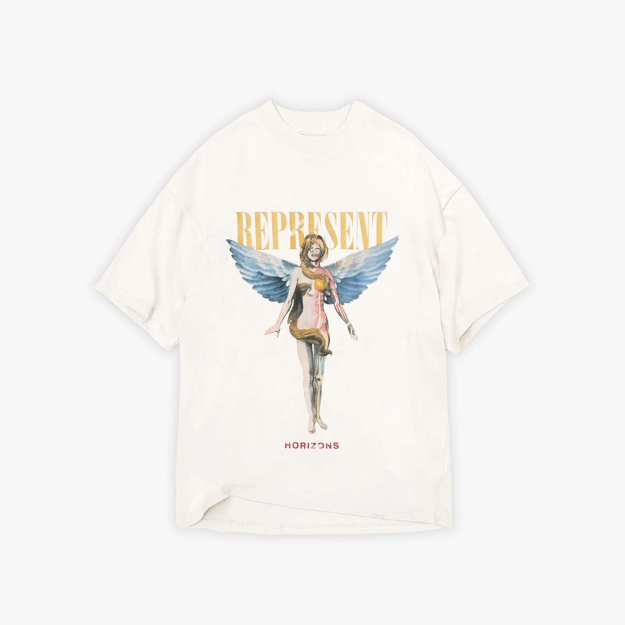 Represent | REBORN T-SHIRT  { FLAT WHITE