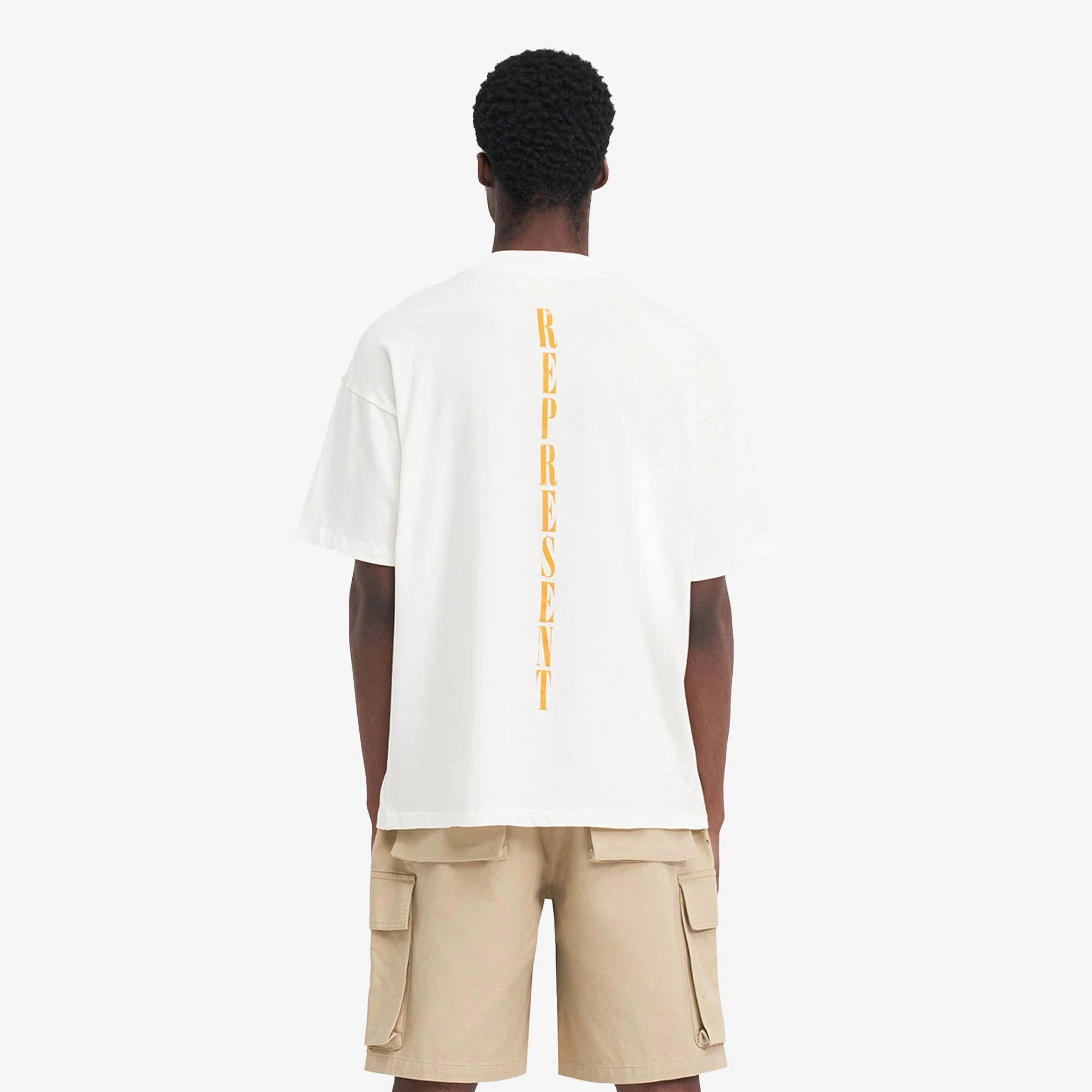 Represent | REBORN T-SHIRT  { FLAT WHITE