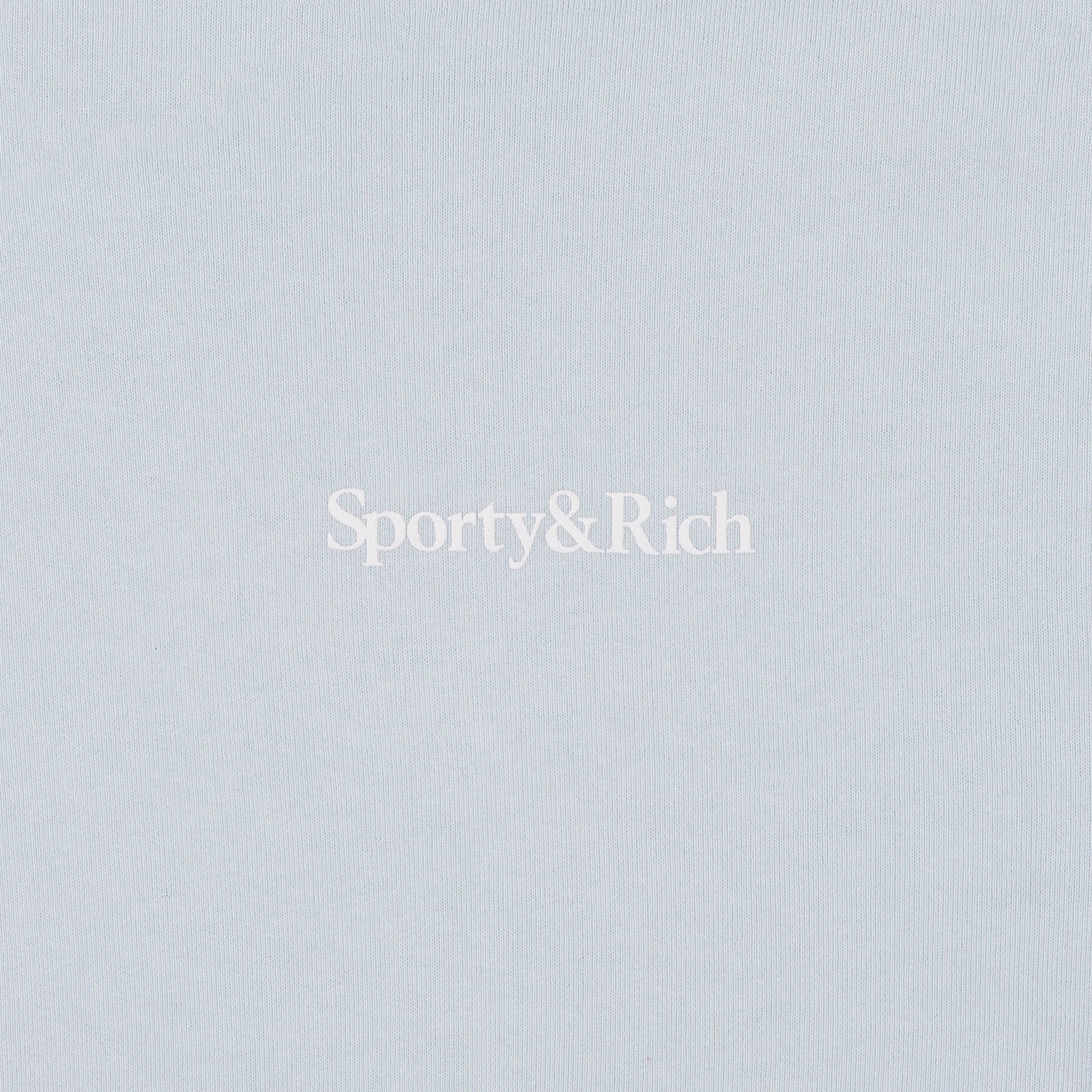 SPORTY & RICH | EAT MORE VEGGIES HOODIE { BABY BLUE/WHITE