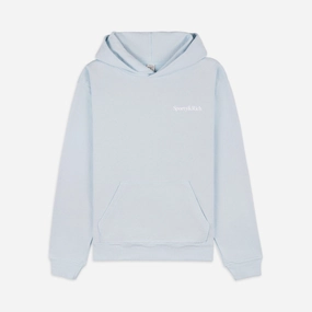 SPORTY & RICH | EAT MORE VEGGIES HOODIE { BABY BLUE/WHITE