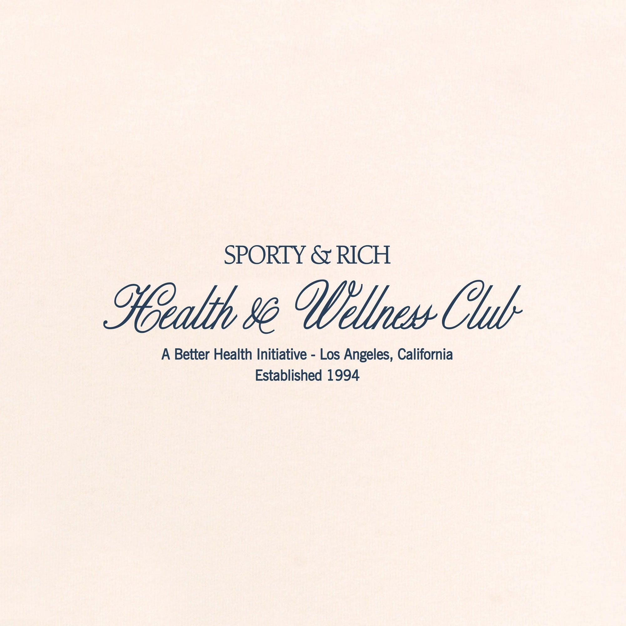 SPORTY & RICH | H&W CLUB CROPPED HOODIE { CREAM/NAVY