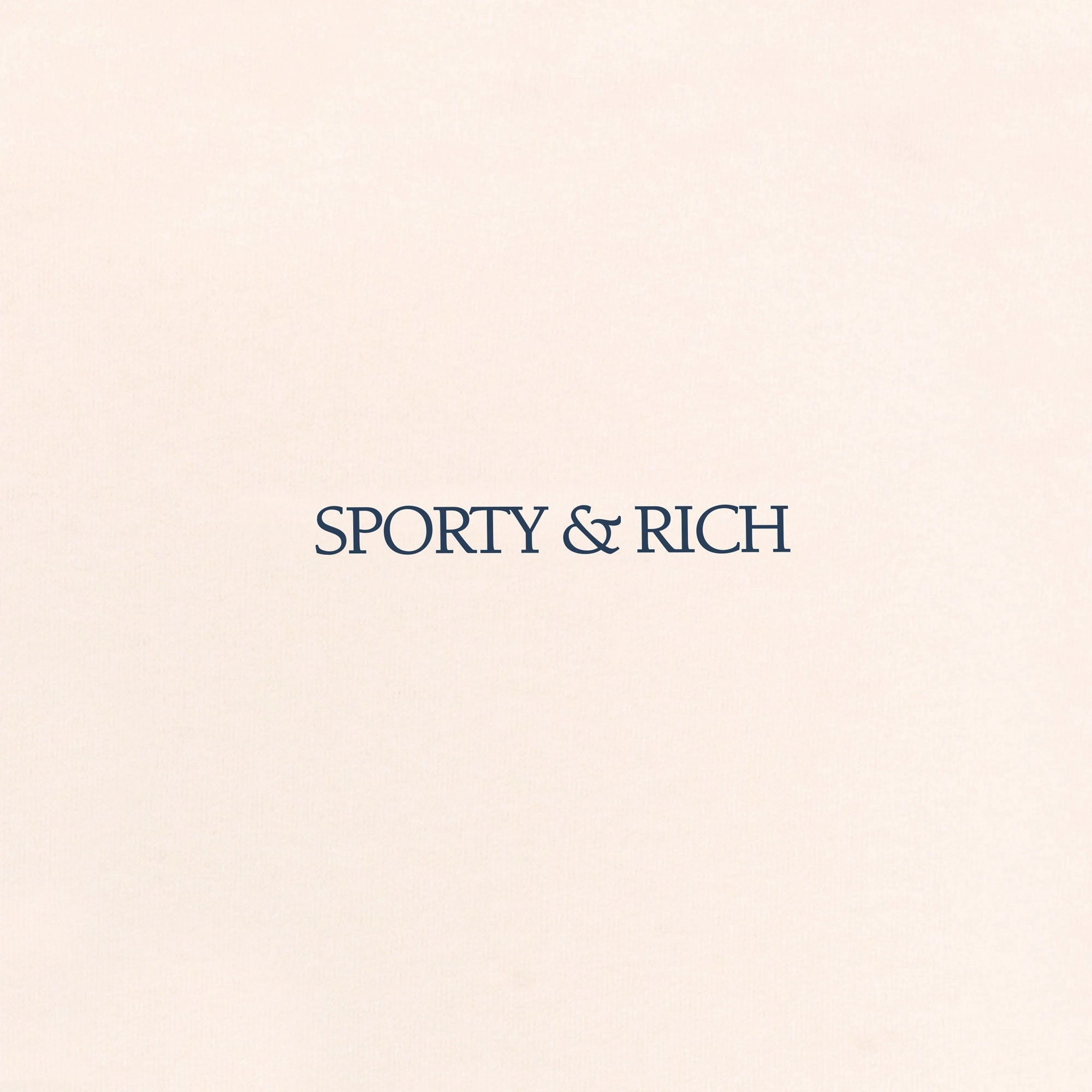 SPORTY & RICH | H&W CLUB CROPPED HOODIE { CREAM/NAVY