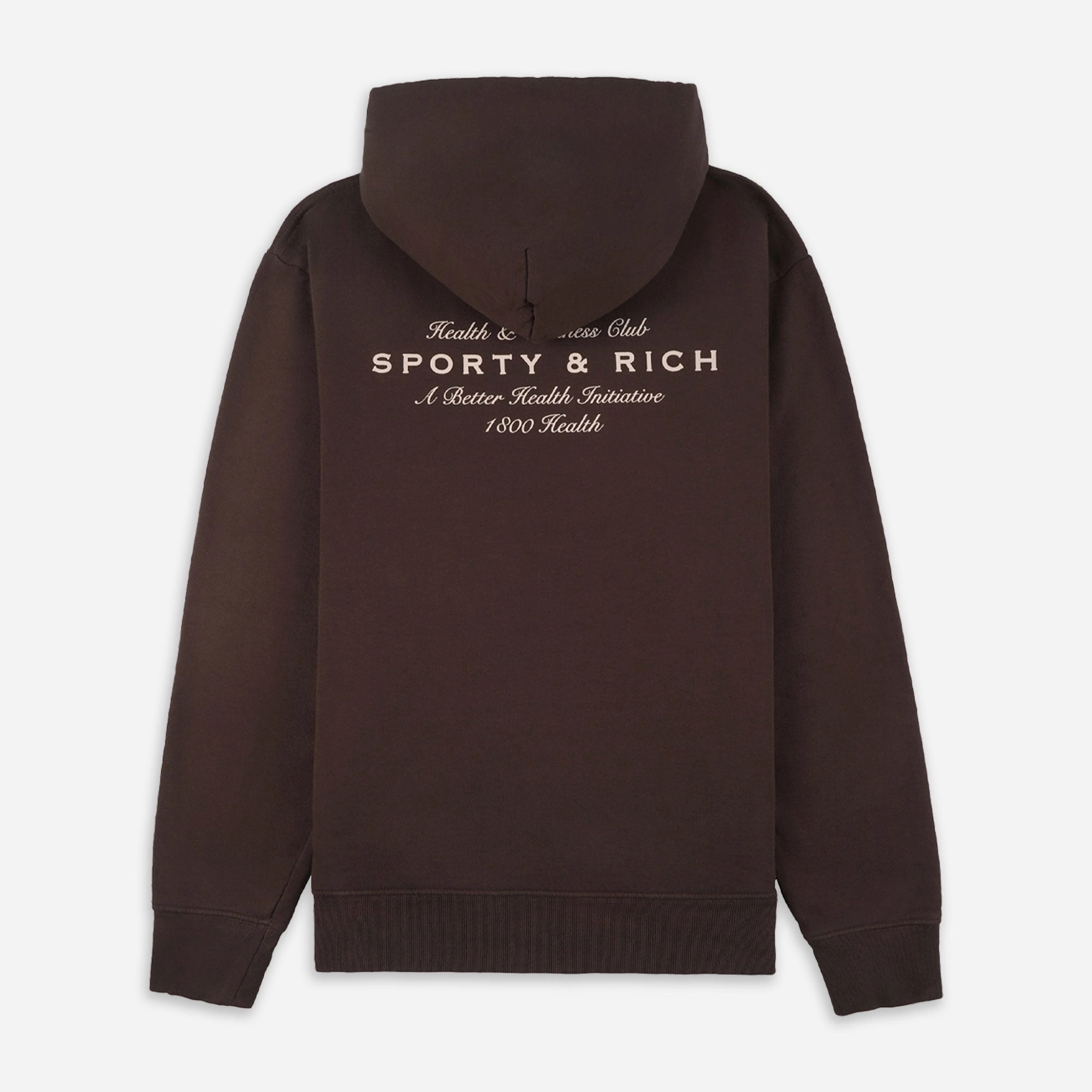 SPORTY & RICH | HEALTH INITIATIVE HOODIE { CHOCOLATE/CREAM