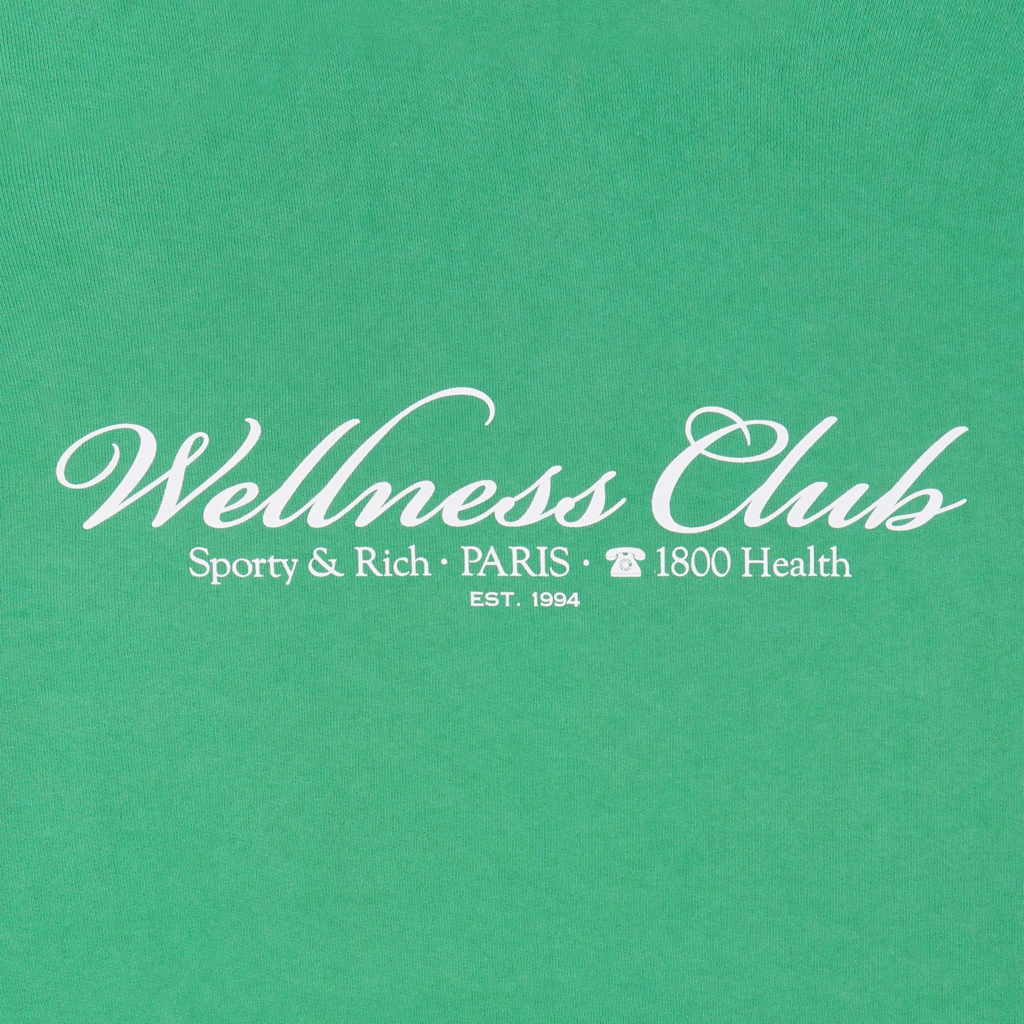 SPORTY & RICH | SRHWC CROPPED HOODIE { VERDE/WHITE