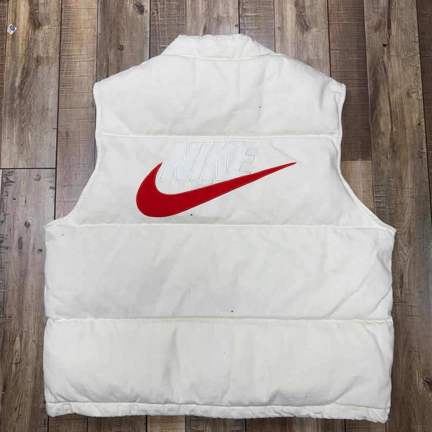 Supreme Nike Denim Puffer Vest Natural