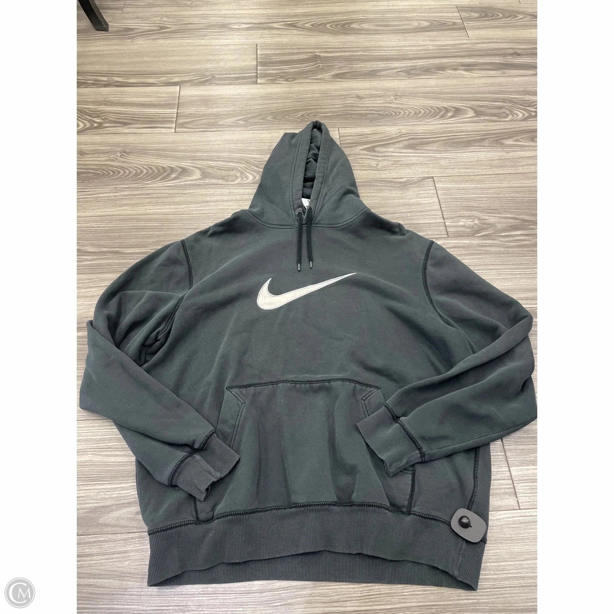 Sweatshirt Hoodie By Nike In Grey, Size: Xl