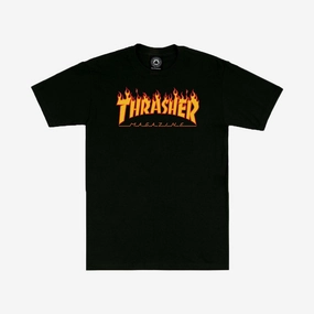 Thrasher | FLAME LOGO  { BLACK