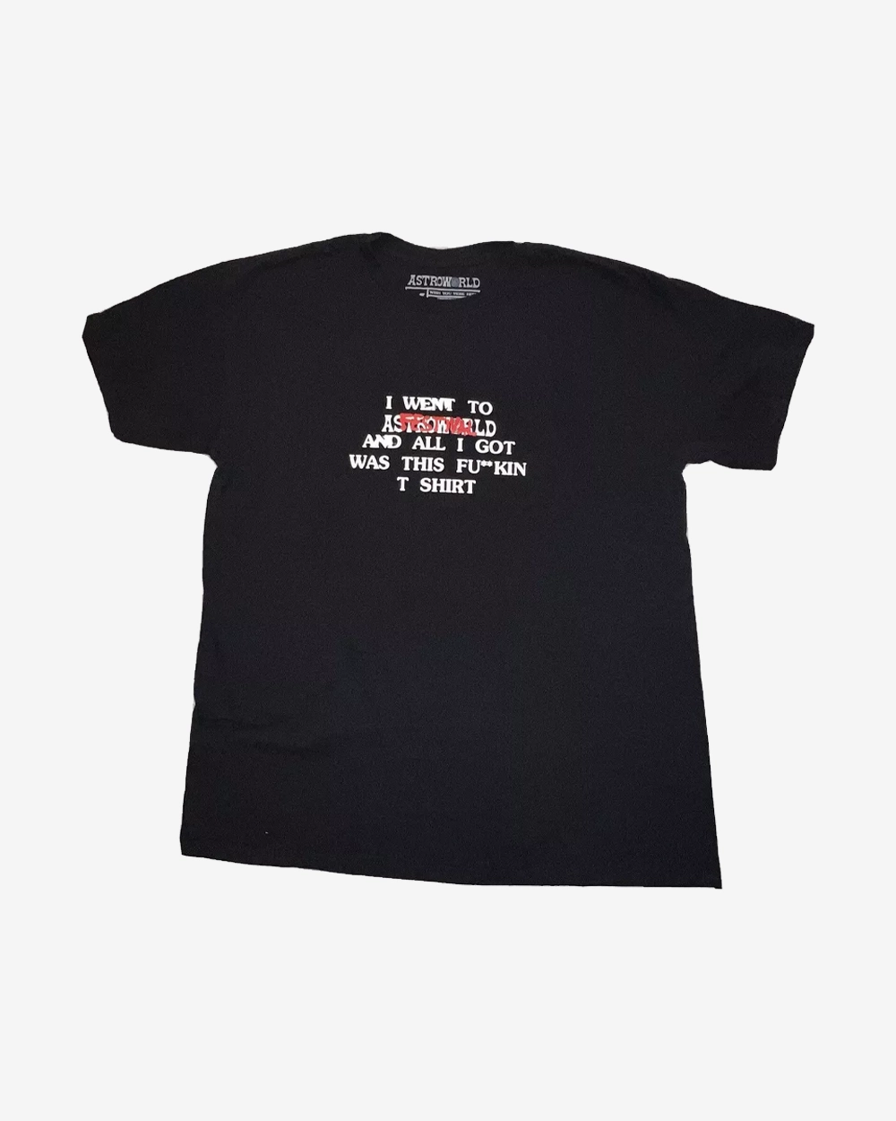 TRAVIS SCOTT CACTUS JACK ASTROWORLD WHERE WERE YOU BLACK TEE