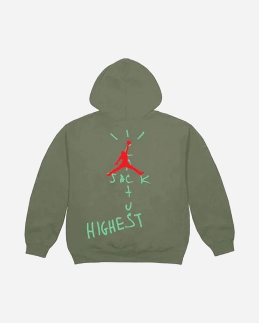 TRAVIS SCOTT X NIKE JORDAN CACTUS JACK HIGHEST HOODIE OLIVE